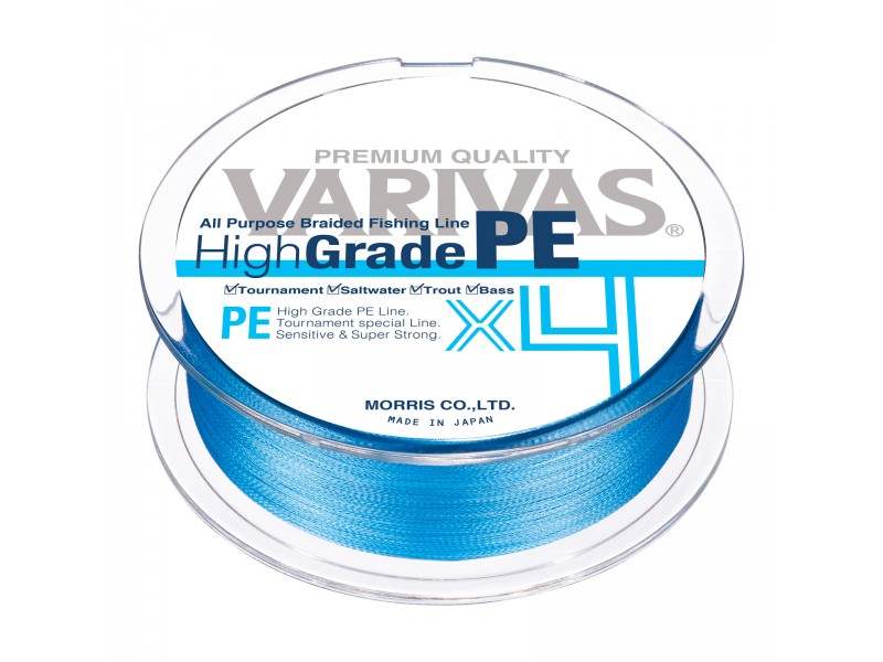 Tresse Varivas HighGrade PE 4x bleue 150m