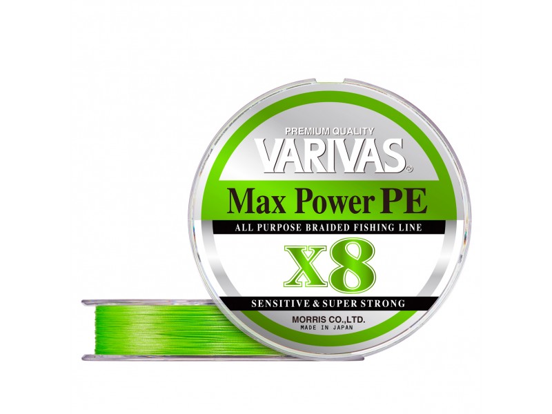 Tresse Varivas Max Power PE x8 Lime Green 150m
