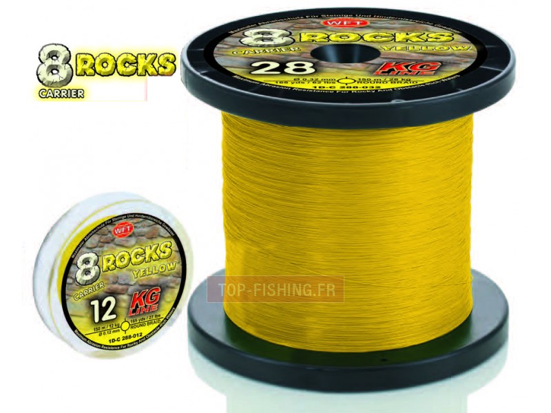 Tresse WFT 8 Rocks Jaune - 150 m