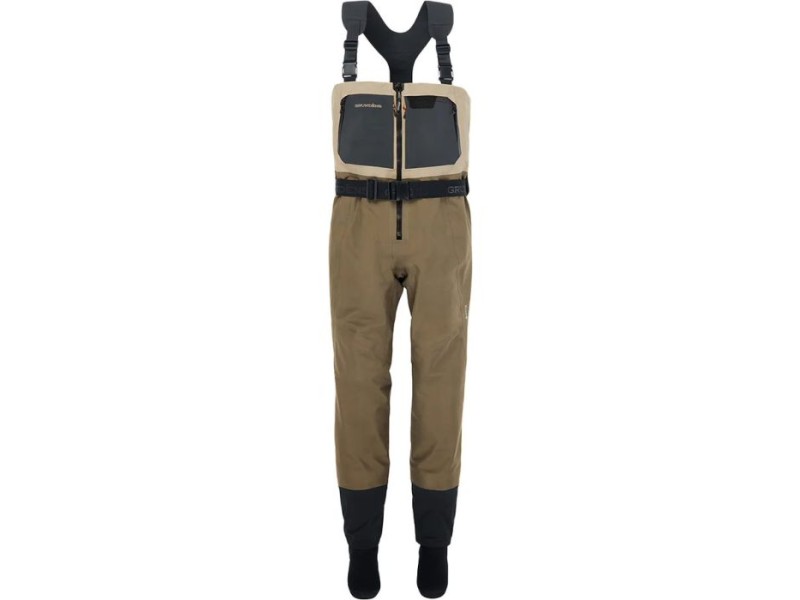 Waders Grundens Boundary Zip Stockingfoot Wader Stone/Otter