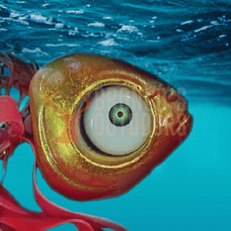 Le Grumpy Fish Glowbite dispose d’yeux lumineux ! Le Grumpy Fish Glowbite dispose d’yeux lumineux !