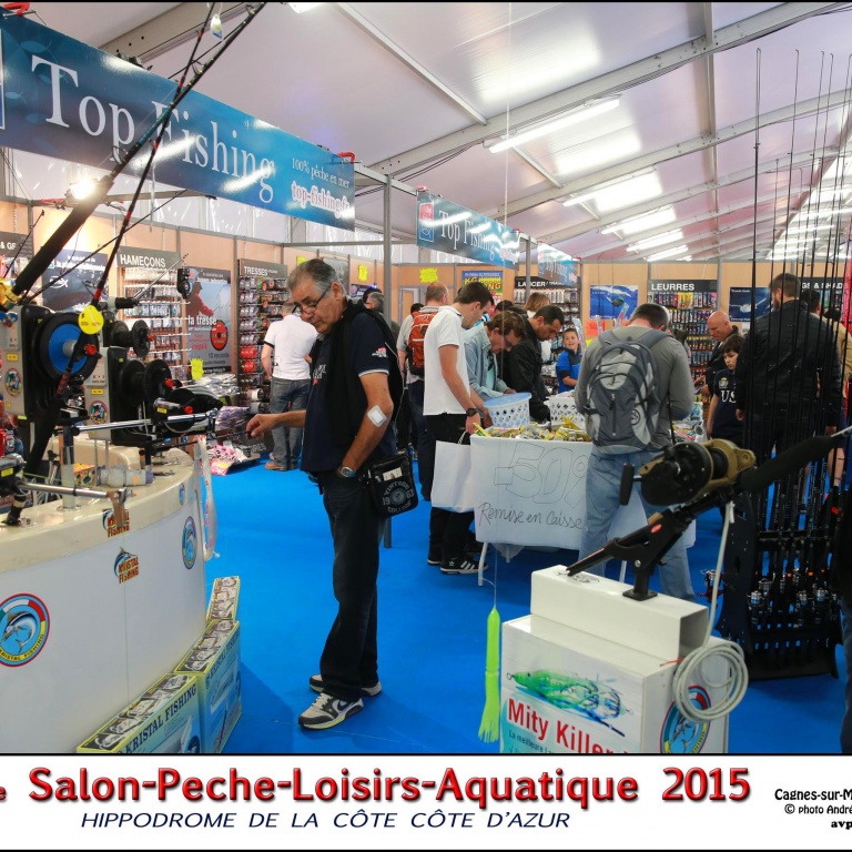 Top-Fishing au salon de la pêche de Cagnes-sur-mer 2015.