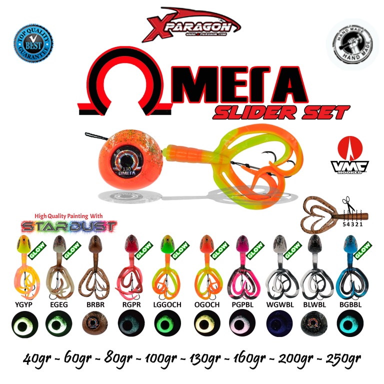 L’Omega Slider Head X-Paragon en configuration leurre souple vendu en set « prêt à pêcher » ! L’Omega Slider Head X-Paragon en configuration leurre souple vendu en set « prêt à pêcher » !