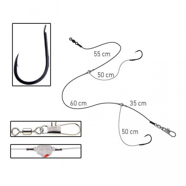 Bas de ligne Daiwa Rig Boat Crossbead 2