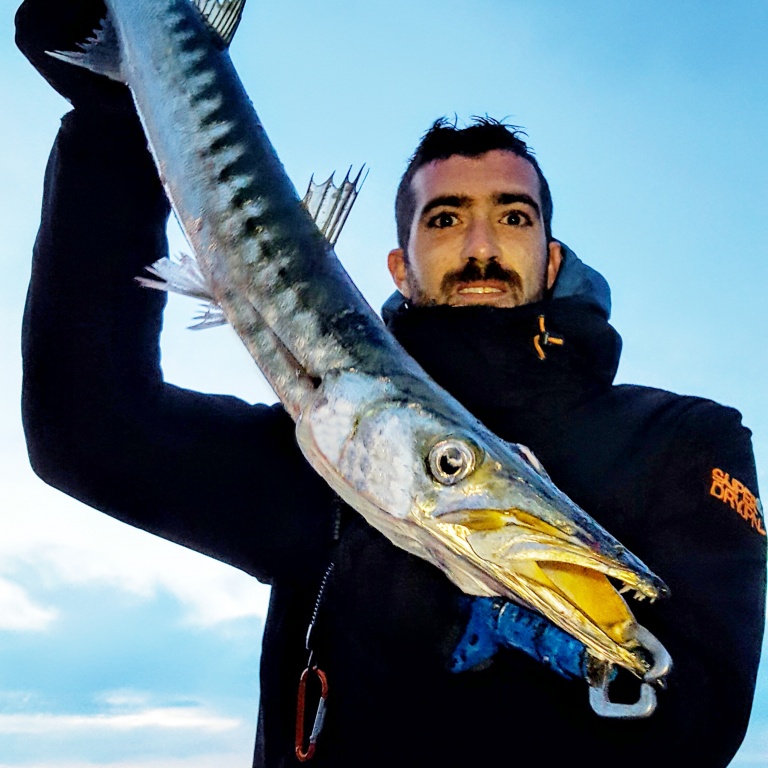 Beau barracuda pris par Clément au Nemesi 180