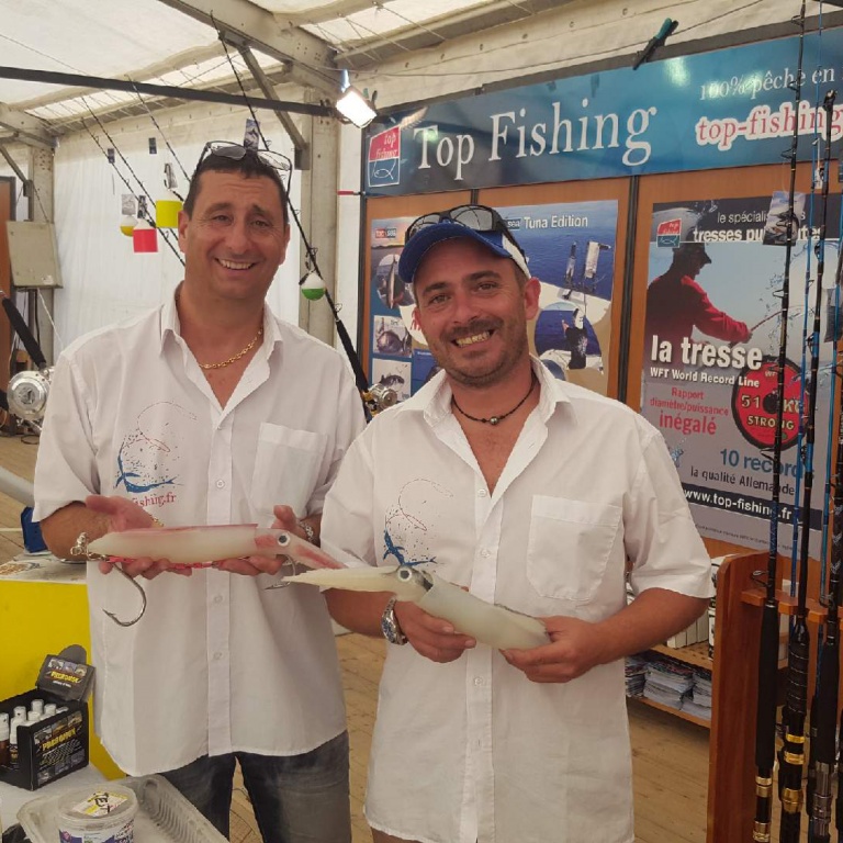 Daniel Cionini, fondateur de Top Fishing et Jérôme Carlier, membre de la Team Daniel Cionini, fondateur de Top Fishing et Jérôme Carlier, membre de la Team