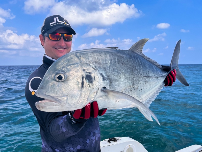 Le Real Fish JLC est aussi hyper efficace sur les poissons exotiques comme le prouve cette carangue !