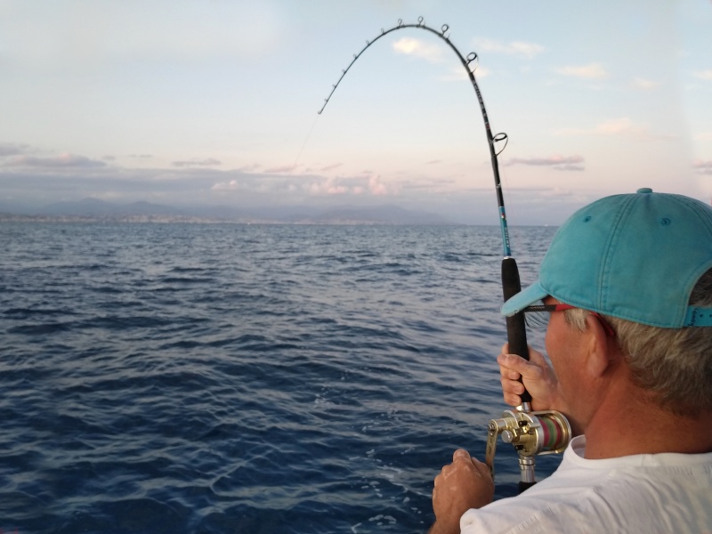 Un long bas de ligne en fluorocarbone 40 / 50 lb permet de brider un denti au ras des roches Un long bas de ligne en fluorocarbone 40 / 50 lb permet de brider un denti au ras des roches