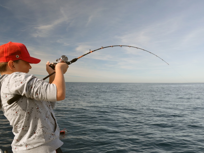 La canne Slow Pitch Italcanna est si légère que même un enfant peut combattre de beaux poissons !