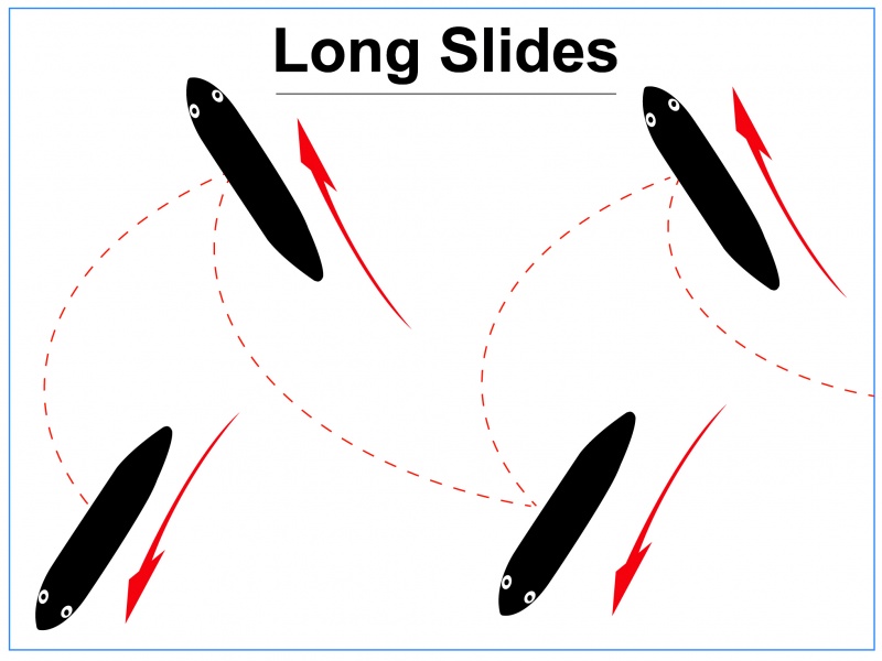 Pour les chasses très concentrées, un maniement en long slides est très efficace sur les bonites