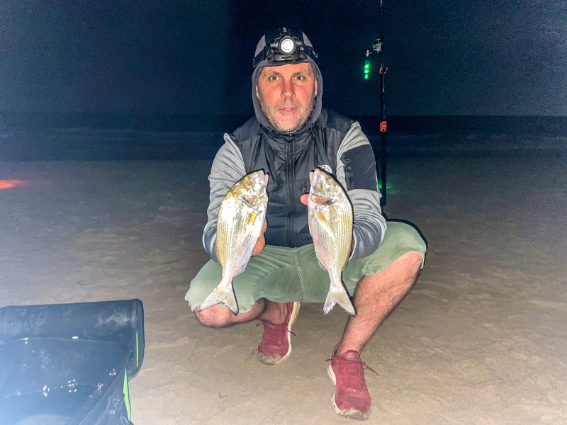 Daurades royales prises au Ver de sable Napa en pêchant très fin !