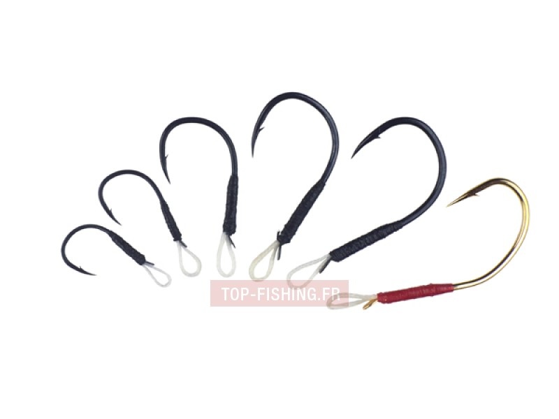 Sure Hook Vertical noir Smith : des assist dont la tresse est ultra courte pour les armements en queue des casting jigs