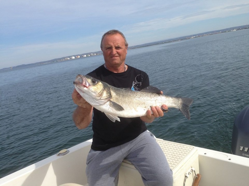 Gaëtan Brancato avec un loup de mer