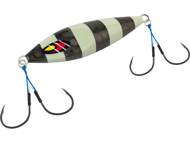 Le Mr Slow jig est disponible en 180, 220 et 260 g Le Mr Slow jig est disponible en 180, 220 et 260 g
