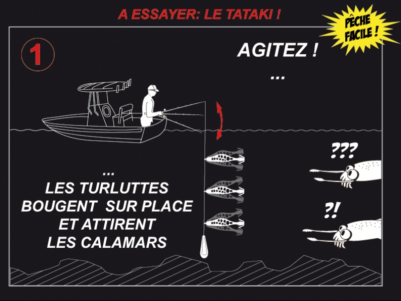 La technique du tataki consiste à agiter les turluttes sur place