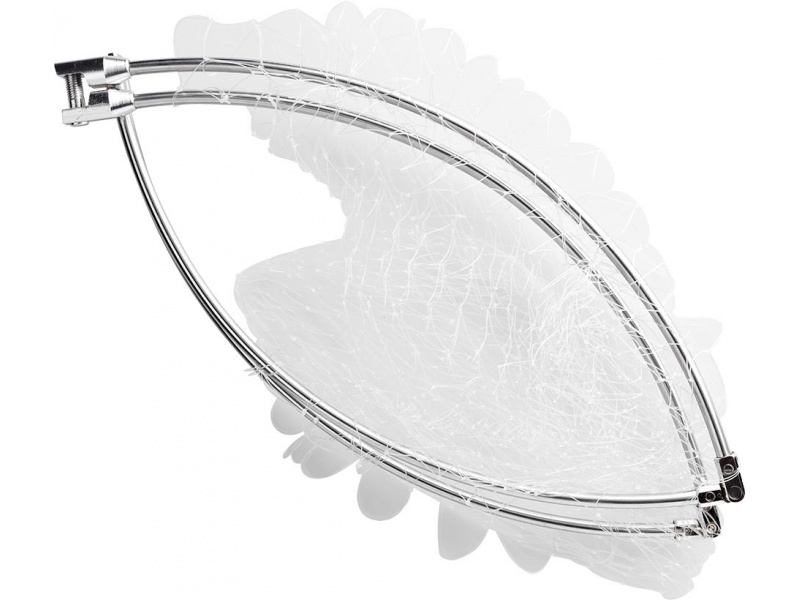 La tete d'epuisette Daiwa se plie pour un encombrement minimal. La tete d'epuisette Daiwa se plie pour un encombrement minimal.