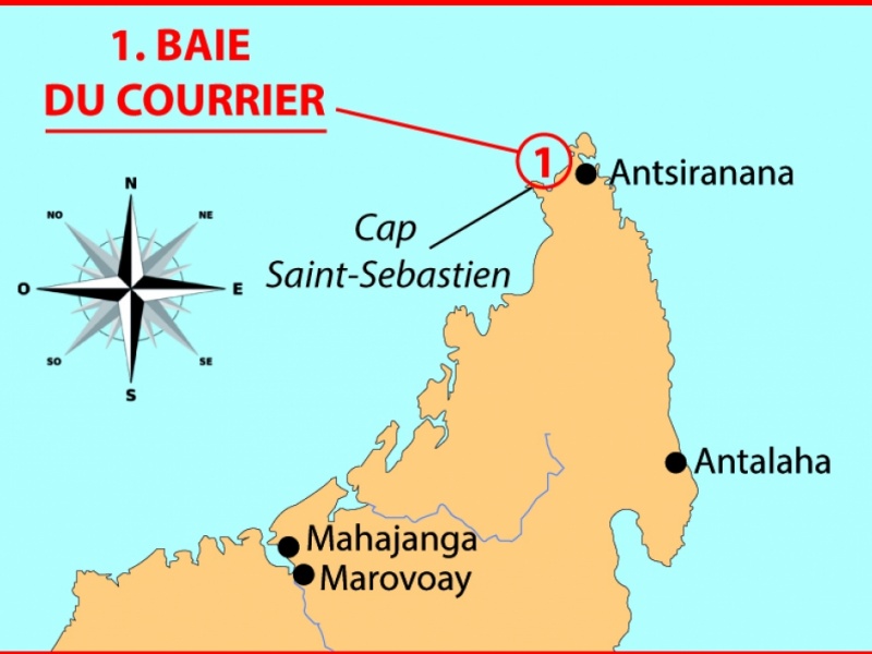 La baie du Courrier est une baie de la côte occidentale de la pointe nord de Madagascar.