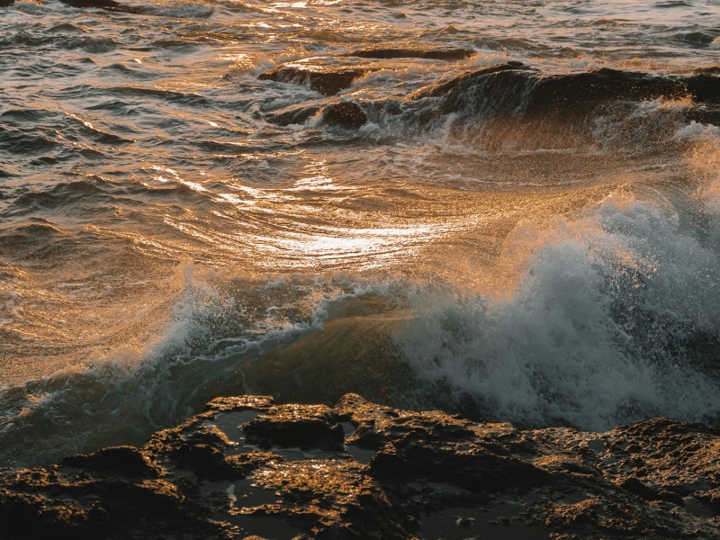 Mer agitée idéale pour la pêche des loups du bord Mer agitée idéale pour la pêche des loups du bord