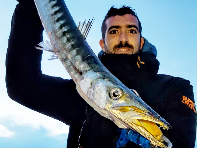 Beau barracuda pris par Clément au Nemesi 180