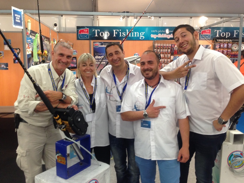 L'equipe Top-fishing au salon de Cagnes-sur-mer en 2016.
