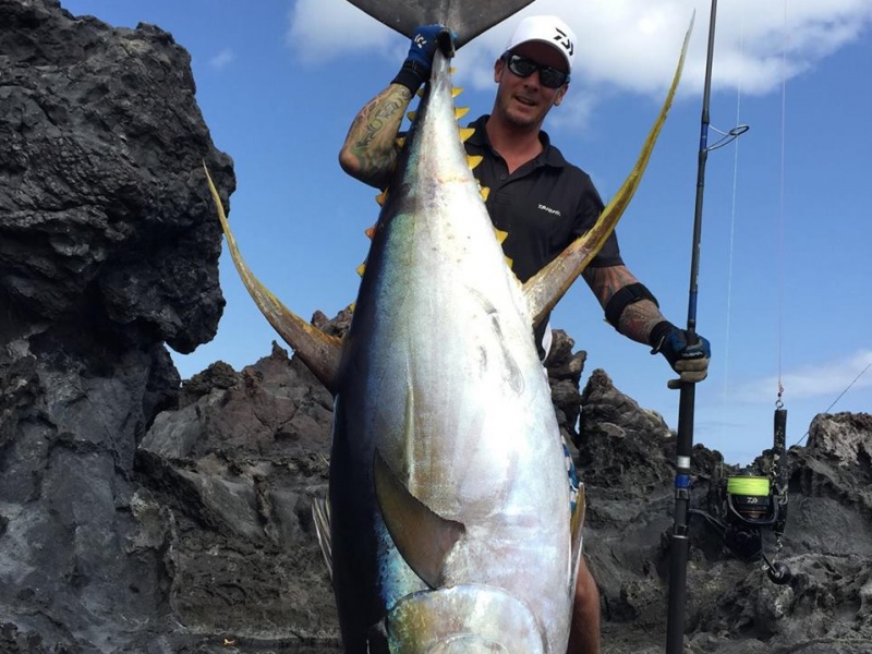 Thon de 230 lb pris du bord ! Thon de 230 lb pris du bord !