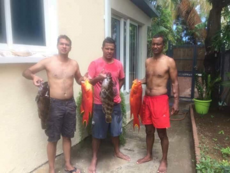 L'équipe Top Fishing Saint-Pierre, avec quelques très belles prises