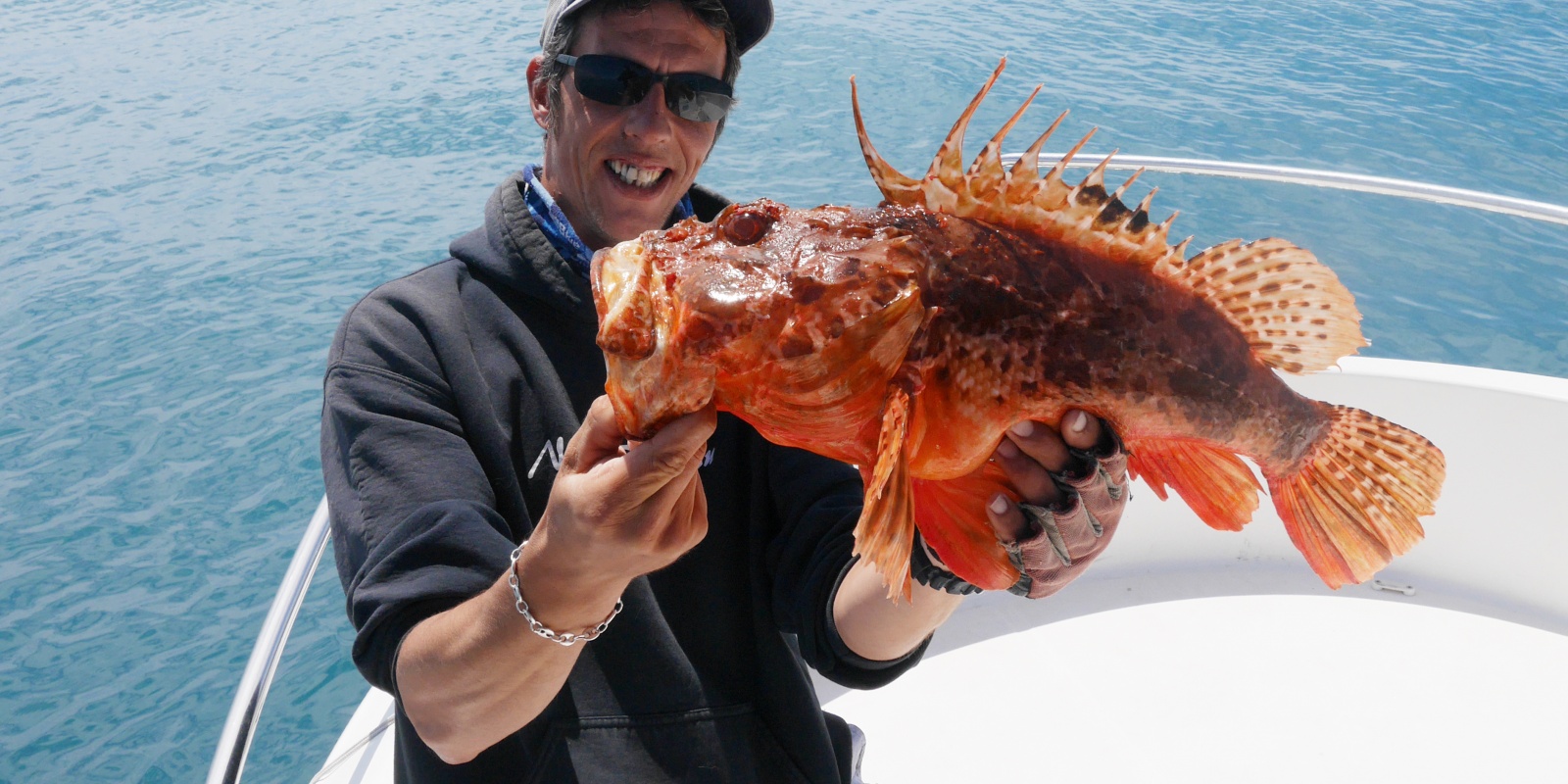 Magnifique chapon pris avec la technique du downrigger !