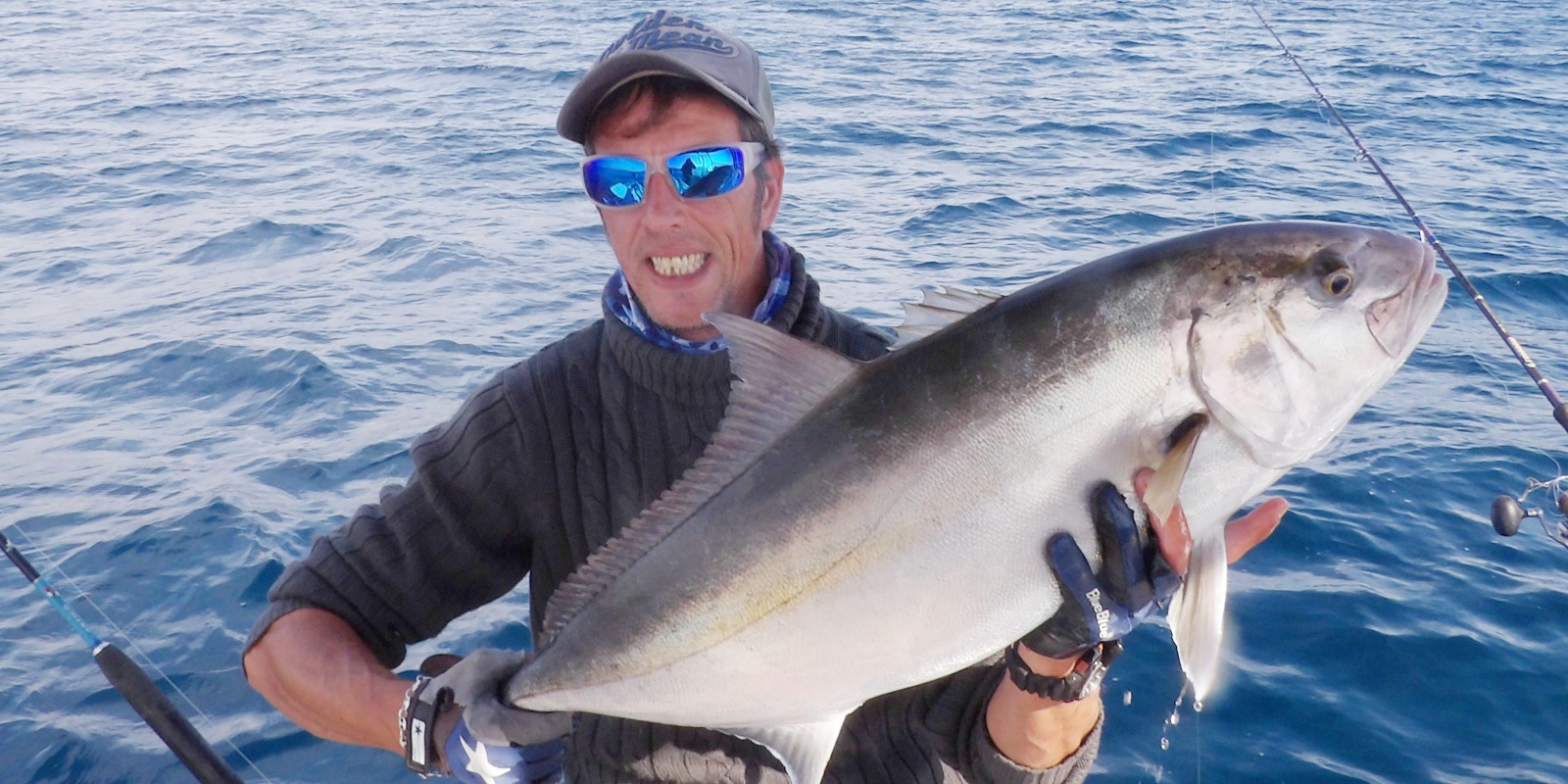 Encore une grosse sériole prise au downrigger par le moniteur guide de pêche Fabien Harbers !