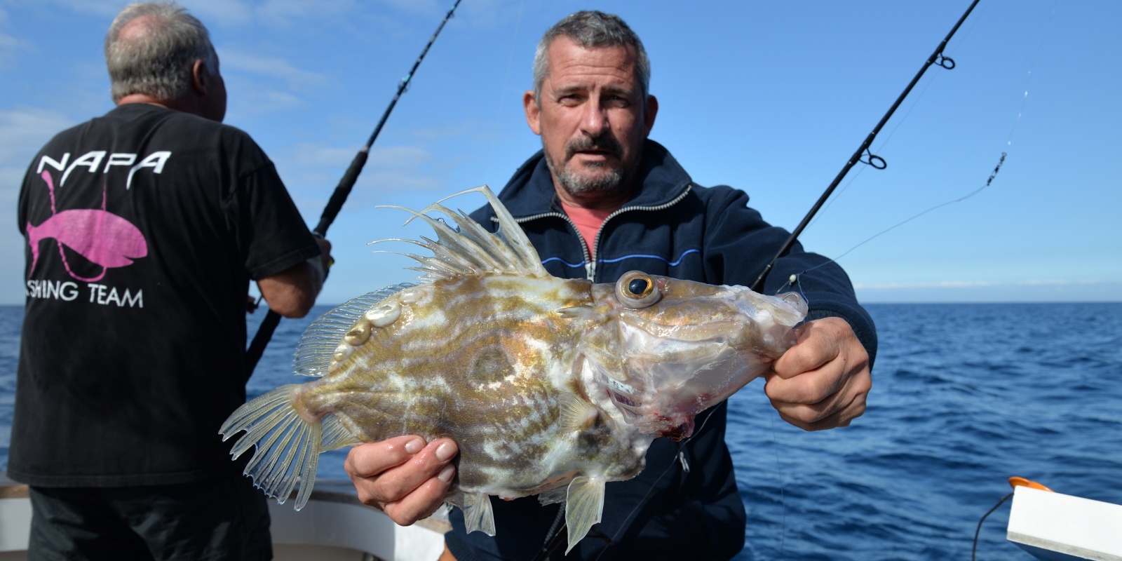 Beau Saint-Pierre pris à l’appât en pêche profonde