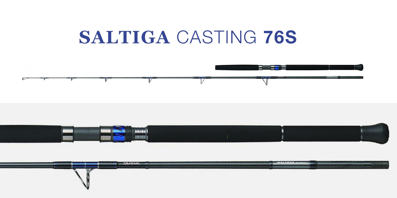 Canne Saltiga Casting 76 S, packshot et zoom Canne Saltiga Casting 76 S, packshot et zoom