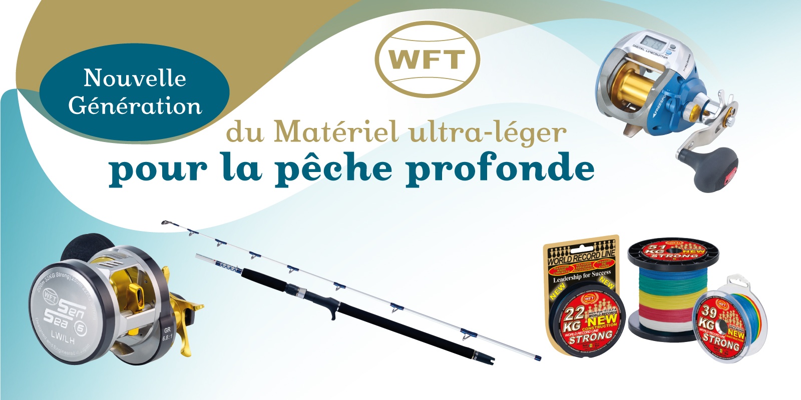 Tresse WFT 8 brins Target Fish Spécial pêche profonde verte (Tresse pour  Pêches profondes - WFT)