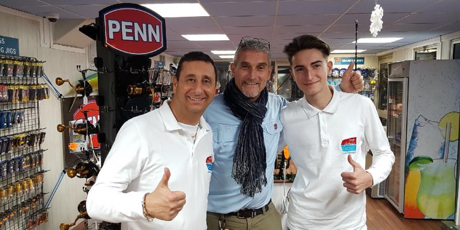 Jean-Louis avec l'équipe Top Fishing, lors d'une journée porte ouverte chez Top Fishing Var Jean-Louis avec l'équipe Top Fishing, lors d'une journée porte ouverte chez Top Fishing Var