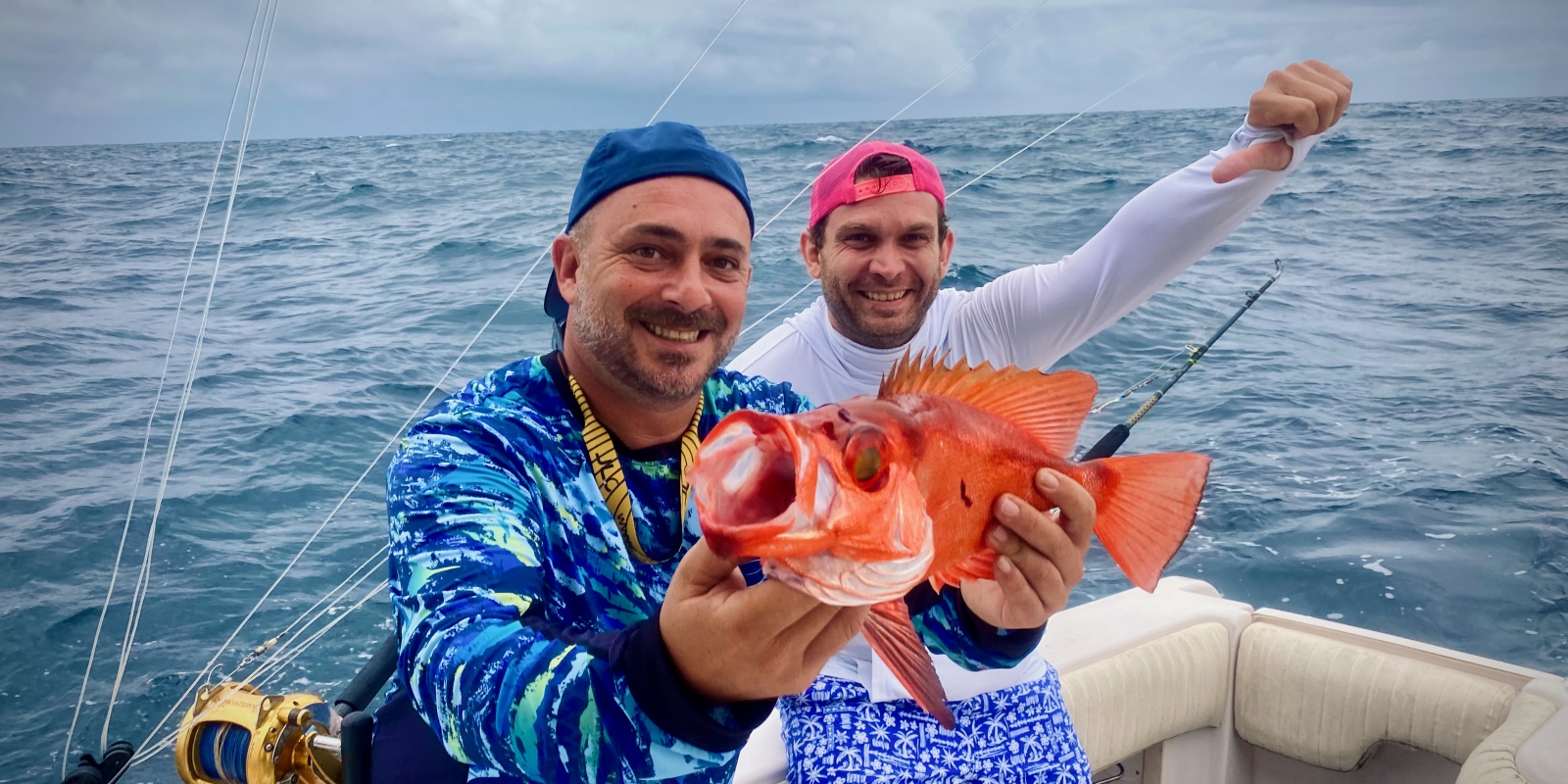 Jérôme et Cédric sur un beau vivaneau Jérôme et Cédric sur un beau vivaneau