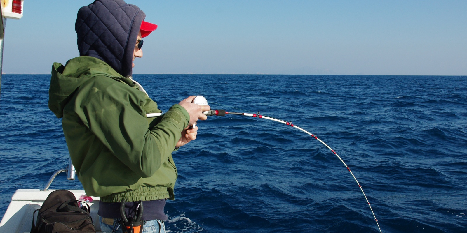 La Saltist Bay jigging en action sur un denti !