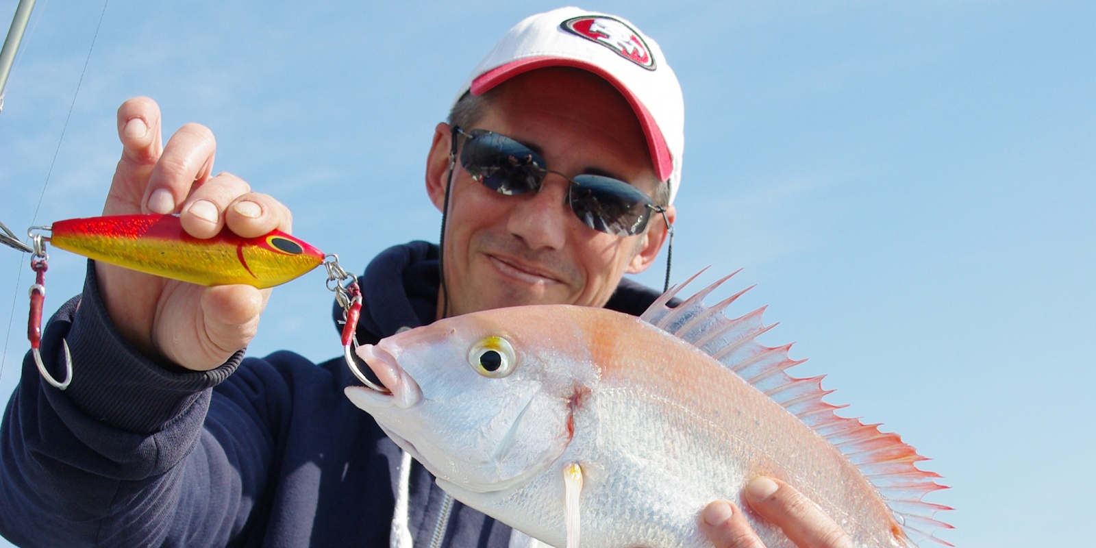 Pêche d'un pageot au Slow Jigging