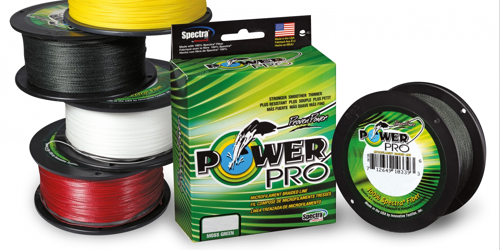 Palette de couleurs de la tresse PowerPro 4 brins