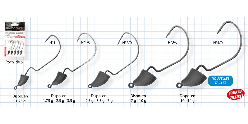 Finess Nose Jig Head Scratch Tackle