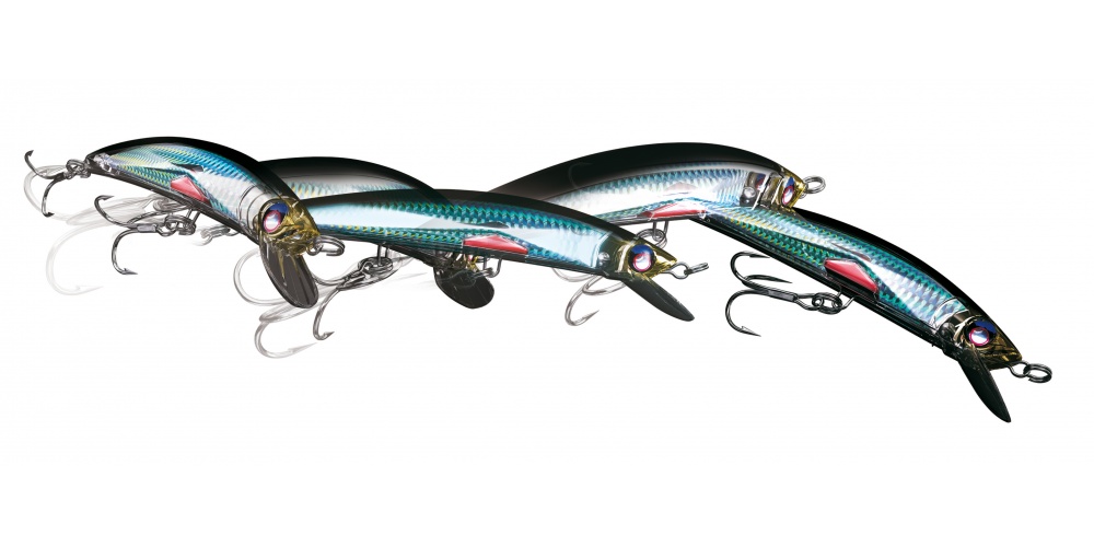 Le Crystal 3D Minnow nage en vibrant intensément (wobbling) tout en oscillant sur son axe (rolling) Le Crystal 3D Minnow nage en vibrant intensément (wobbling) tout en oscillant sur son axe (rolling)