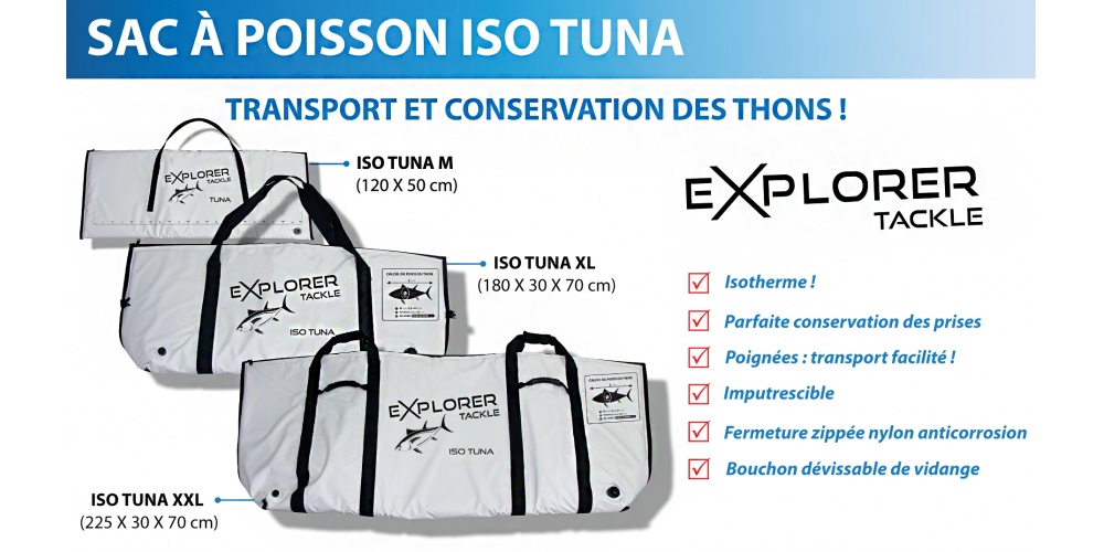 Les sacs Iso Tuna sont parfaits pour le transport et la conservation des beaux poissons ! 