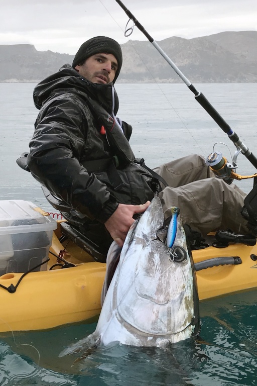 Thon pris avec un Mag Popper Yo-Zuri lors de son premier essai en France !