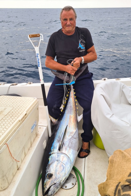 Beau thon rouge sorti avec la pince Top Fishing ! Beau thon rouge sorti avec la pince Top Fishing !