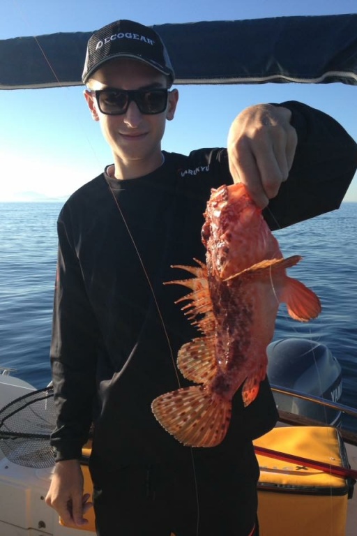 Lucas Chappaz pêche un beau chapon avec l'Oval Tenya