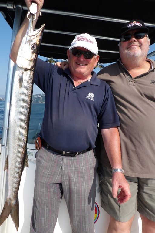 La technique du downrigger a permis de prendre ce gros barracuda à 12 m de profondeur en traine lente au vif 